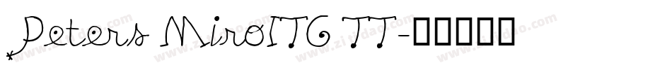 Peters MiroITC TT字体转换